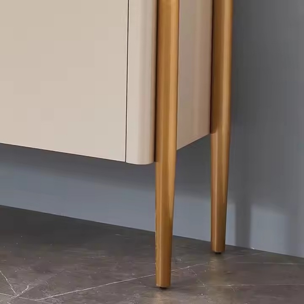 Luxury Modern Chinese Neoclassical Wall-Mounted Solid Wood Entrance Side Cabinet with Storage