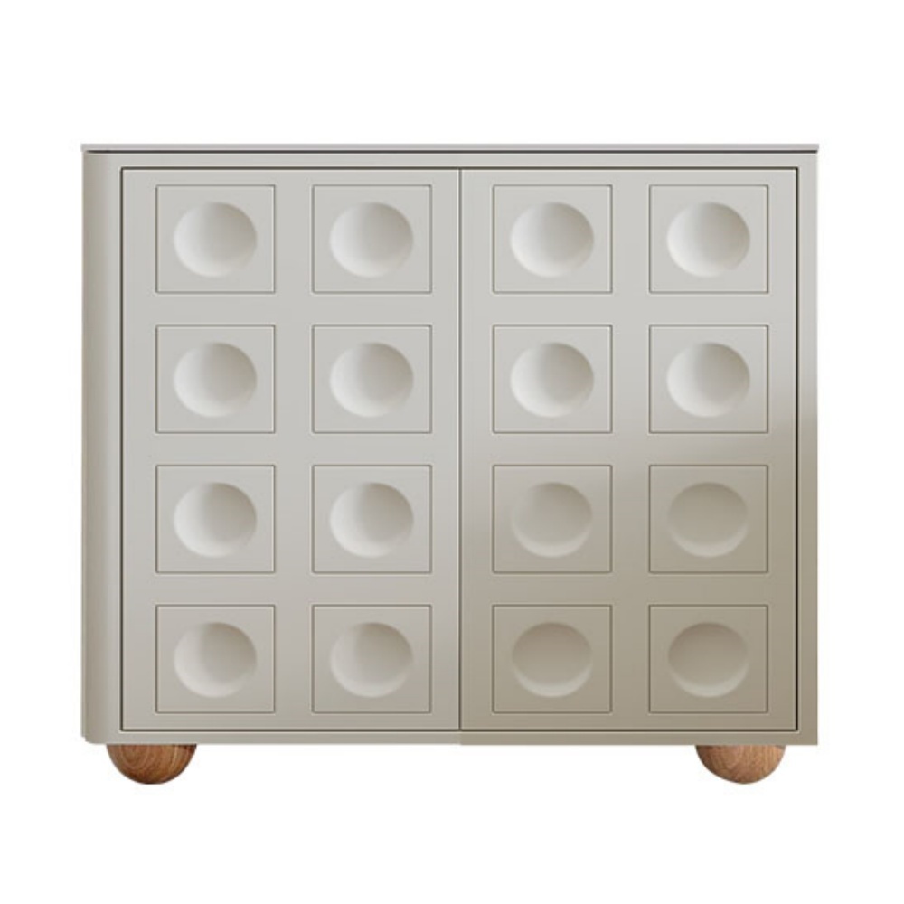 Modern Nordic Solid Wood Console Table - TV Stand with 3 Drawers & Open Shelves for Living Room