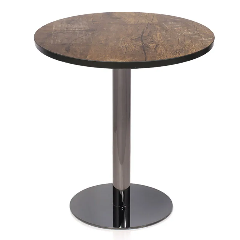 Wholesale Modern Round Black High Steel Coffee&Cafe Metal Table Base