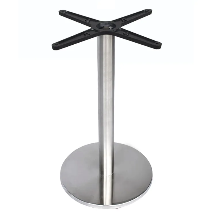Europe Hot Selling Style Industrial Cafe Tables with Stainless Steel Base