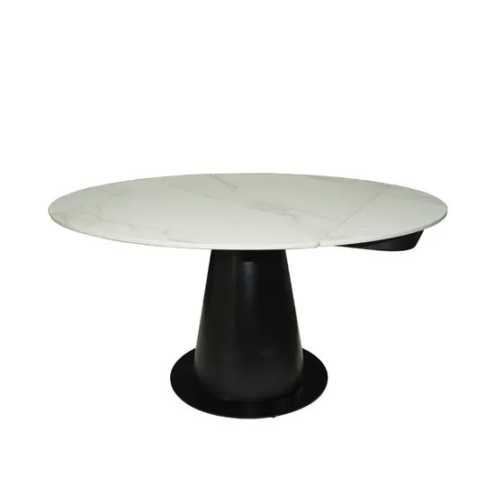Luxury Design Modern Round Marble Top Multi-Functional 8 Seater Dining Table Set