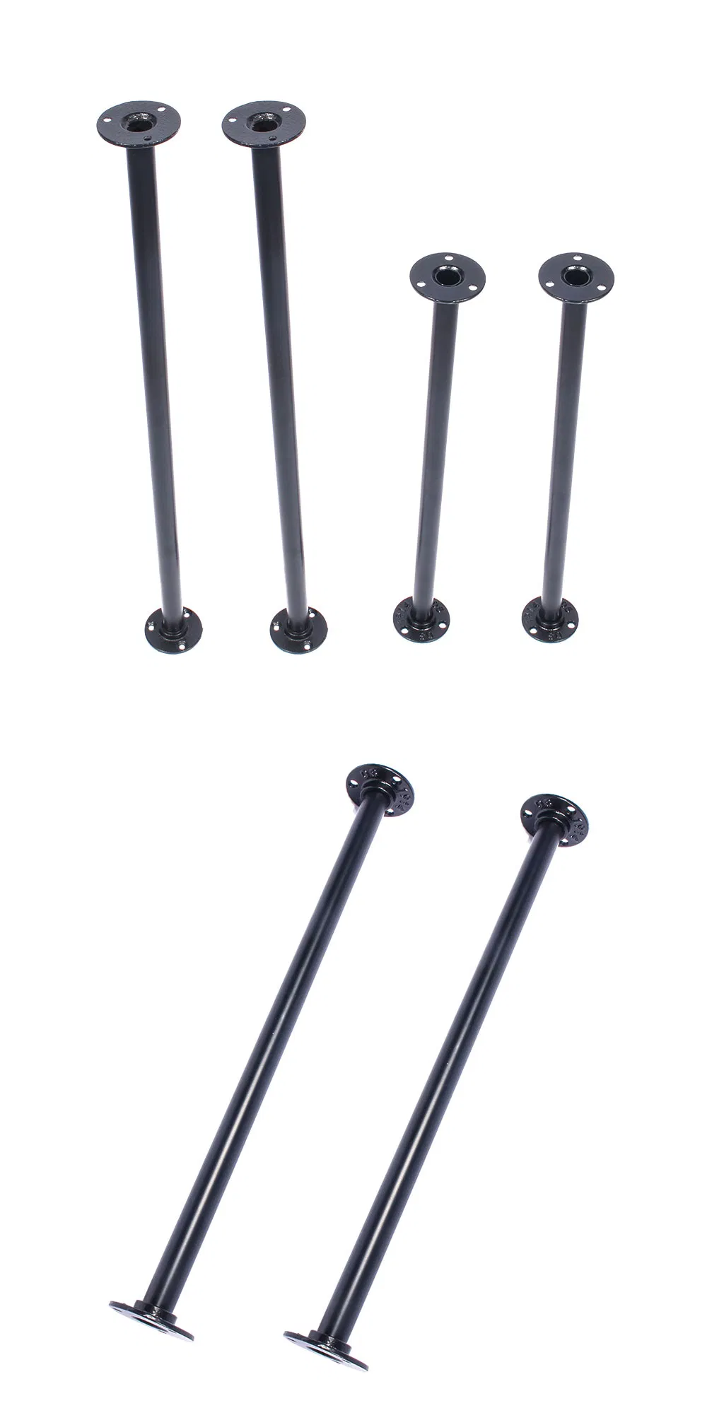 Industrial Black Iron Pipe Table Legs for Custom Vintage Tables Legs