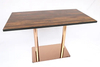 Commercial Rose Gold Stainless Steel Base Dining Table for Restaurant