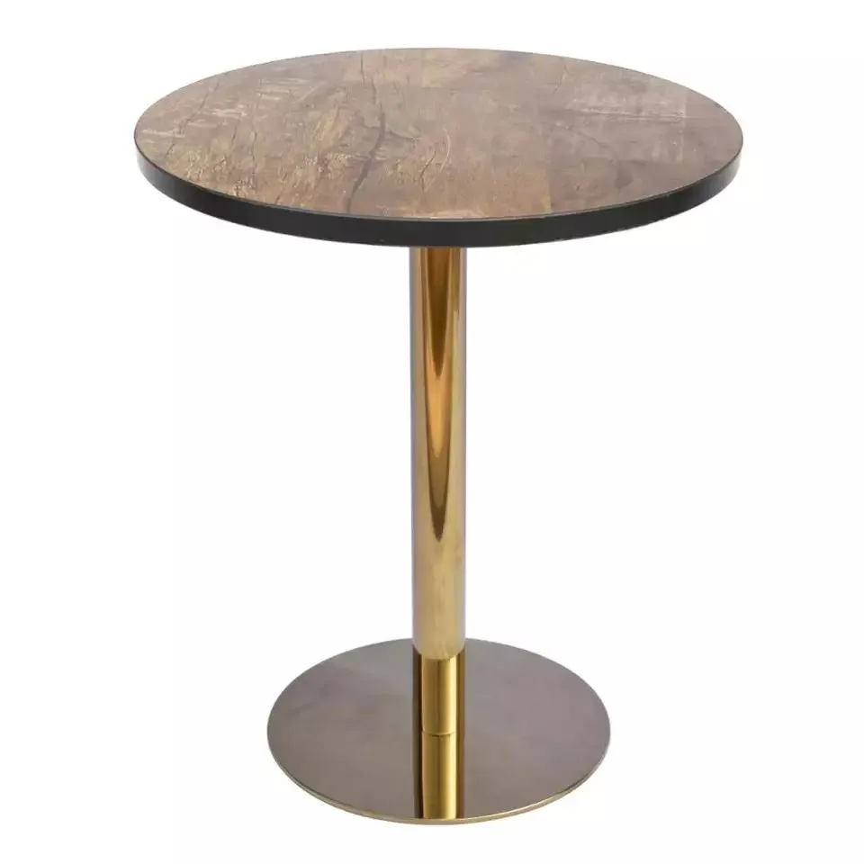 Chromed Furniture Dining Table Legs Stainless Steel Titanium Gold Round Table Base