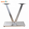 Brushed V Shape Stainless Steel Dining Table Base Heavy Duty Table Leg