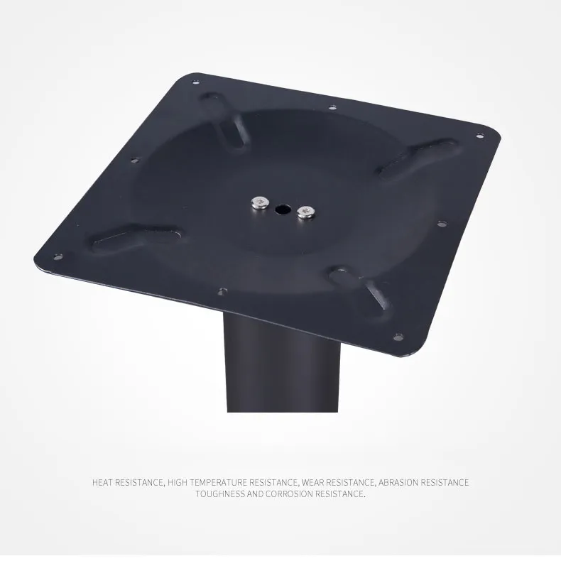 Modern Dining Room Large Pedestal Desk Dining Metal Steel Chrome Table Base