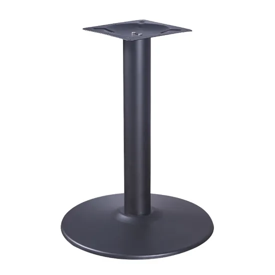 Modern Dining Room Large Pedestal Desk Dining Metal Steel Chrome Table Base