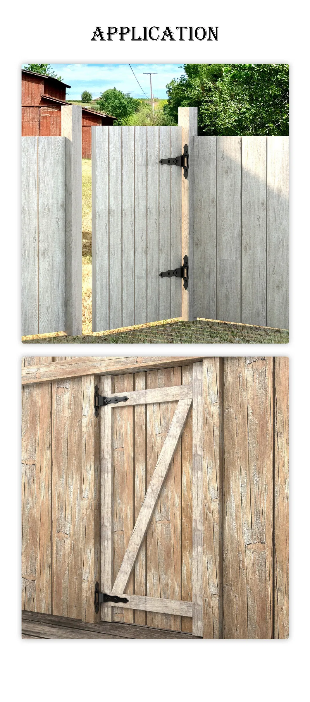 T Type Hinge for Vinyl PVC Wood Fence Gate