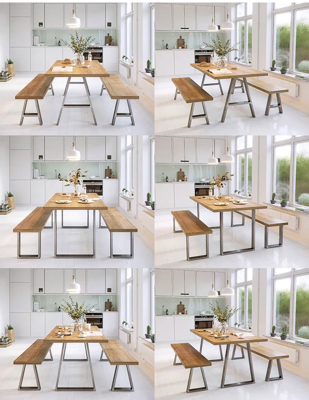 Furniture Brushed Polished Square Console End Side Bench Coffee Stainless Table Legs