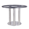 Furniture Round Coffee Stainless Steel Tulip Metal Dining Restaurant Table Base
