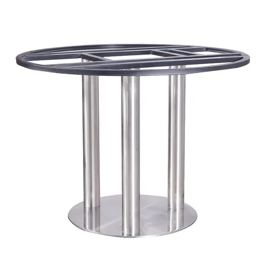 Furniture Round Coffee Stainless Steel Tulip Metal Dining Restaurant Table Base