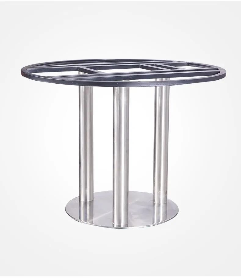 Furniture Round Coffee Stainless Steel Tulip Metal Dining Restaurant Table Base