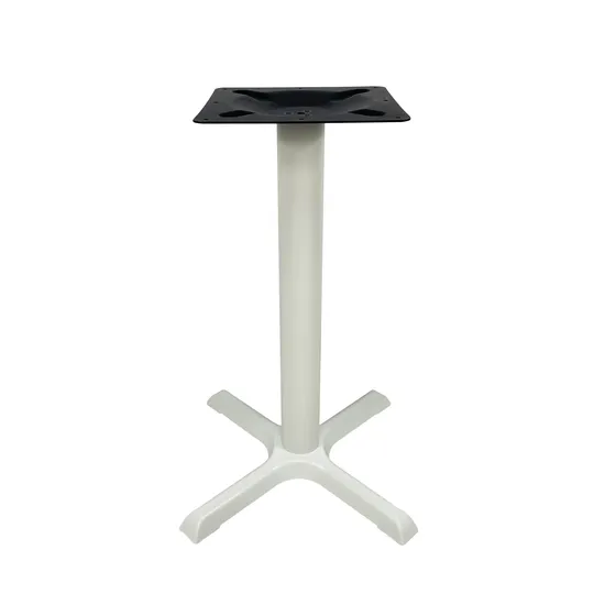 Competitive Price White Cast Iron Metal Pedestal Cross Leg Table Base