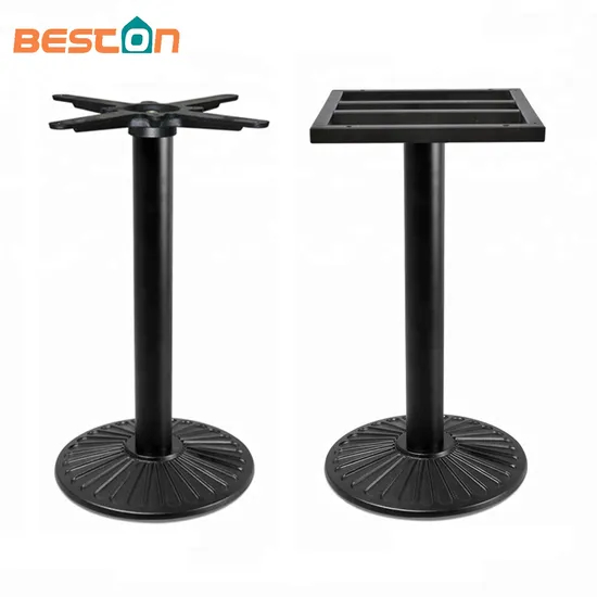 Conventional Recommendation Black Color Powder Coated Cast Iron Restaurant Table Base