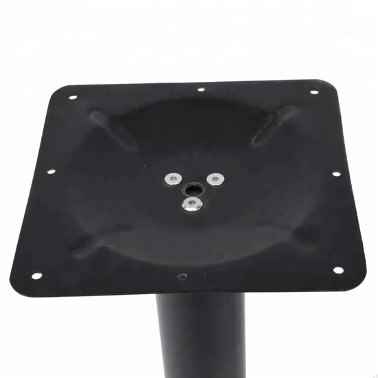 Furniture Parts Black Cross Cast Iron Metal Table Leg for Hotel Use
