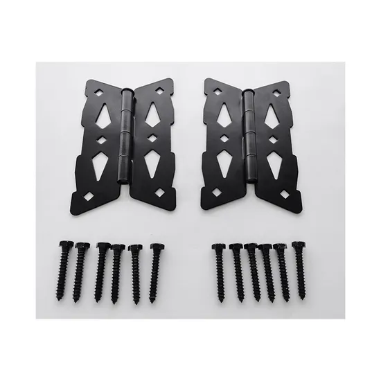 Black Butterfly Type Hinge for Wood Gate Door with One Pair