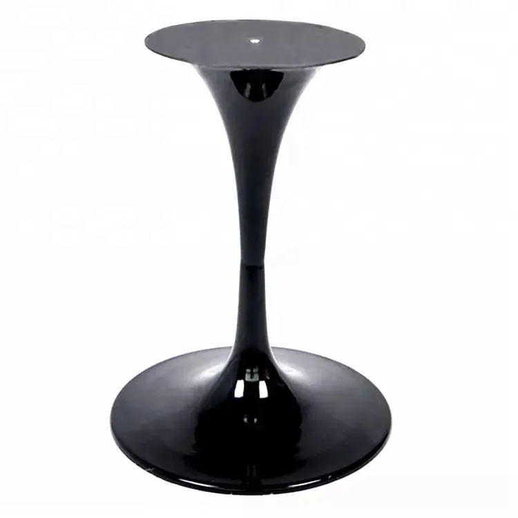 Customized Black Metal Powder Coated Iron Tulip Table Legs for Indoor Use