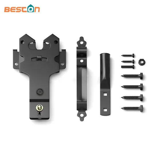 OEM Black Heavy Duty Gate Latch Wood Fence Gate Kit