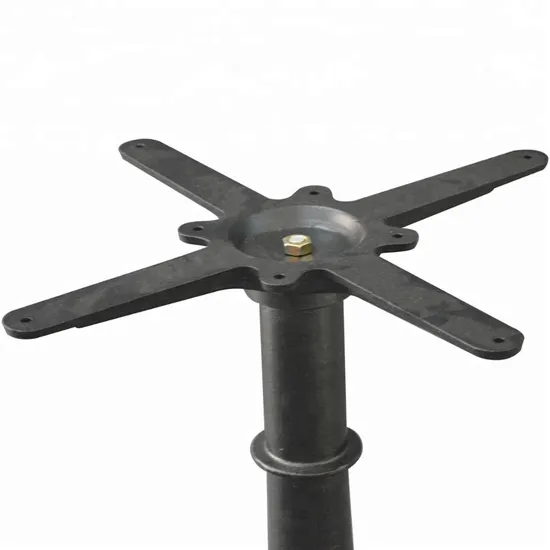 Sun Pattern Vase Bottom Antique Black Cast Iron Table Base