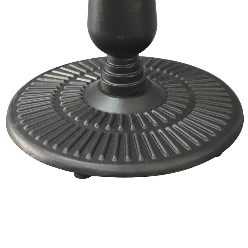 Sun Pattern Vase Bottom Antique Black Cast Iron Table Base