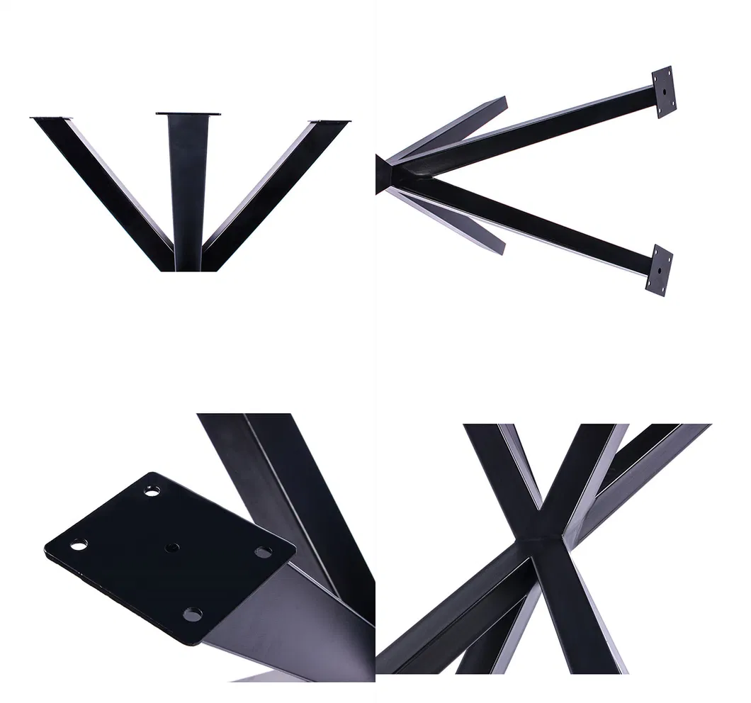 Cross Frame Round Pedestal Coffee Industrial Restaurant Dining Metal Table Frame