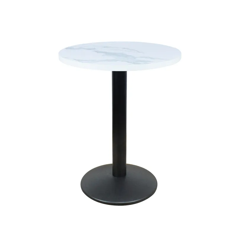 Modern Commercial Furniture Restaurant Table with Simple Black Square Table Base