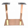 Built Metal Rose Gold Furniture Legs Table Base with Rectangle Base