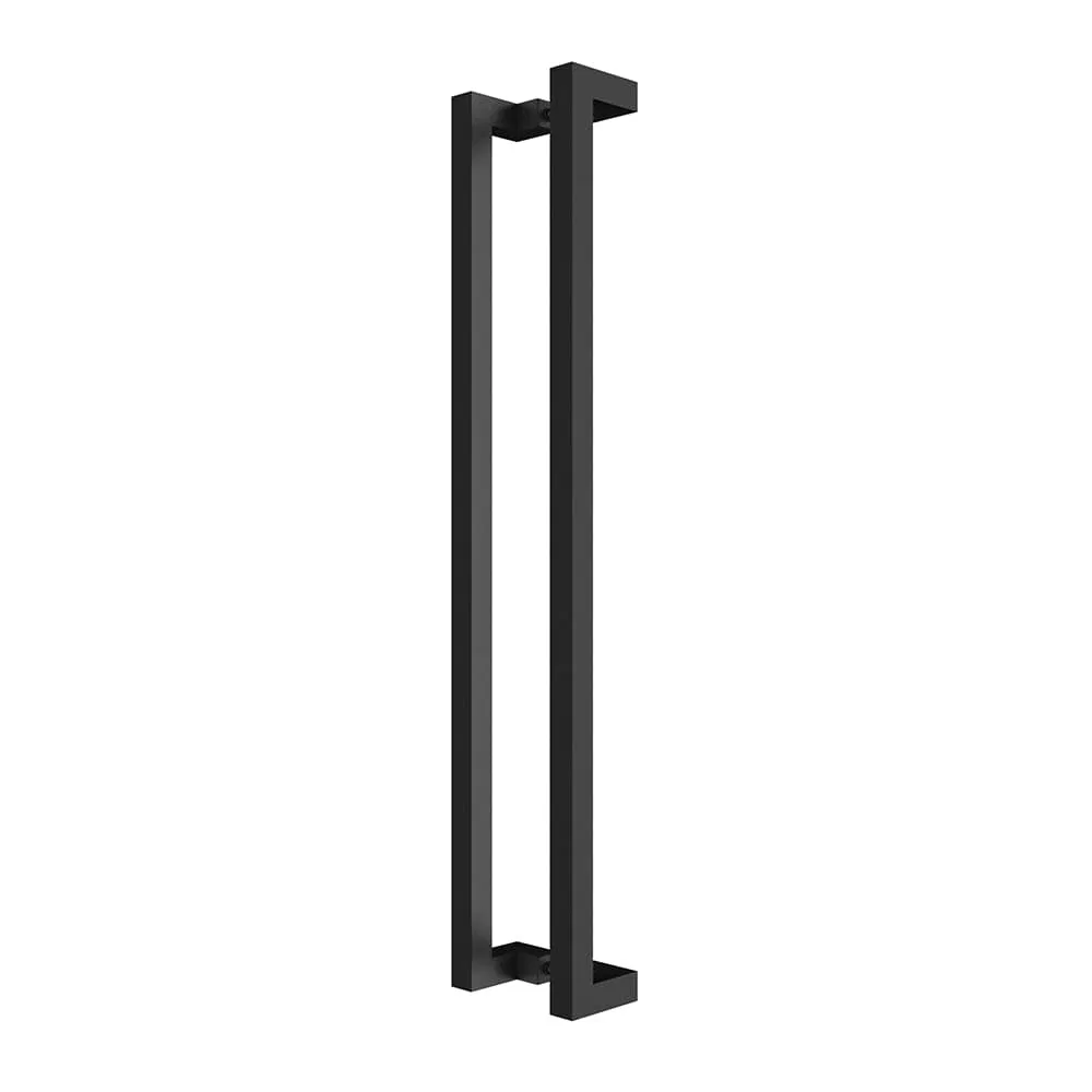 Modern Black Steel Frame Glass Sliding Barn Door with Hardware