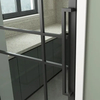Modern Black Steel Frame Glass Sliding Barn Door for Interior Use