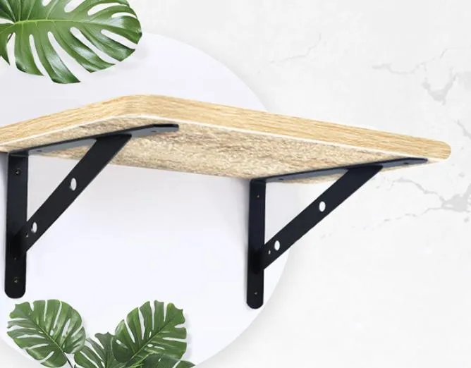 Black Metal Angle Iron Shelf Bracket Best Shelf Brackets