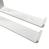 Bright White Finish Floating Shelf Bracket Stainless Steel Brackets