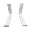 Bright White Finish Floating Shelf Bracket Stainless Steel Brackets