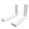 Bright White Finish Floating Shelf Bracket Stainless Steel Brackets