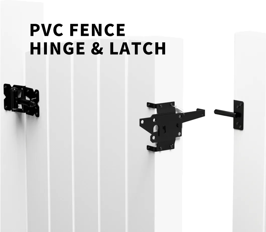 Garden Gate Fence Latches for Wood Vinyl Fence Post Mount Locking Hardware