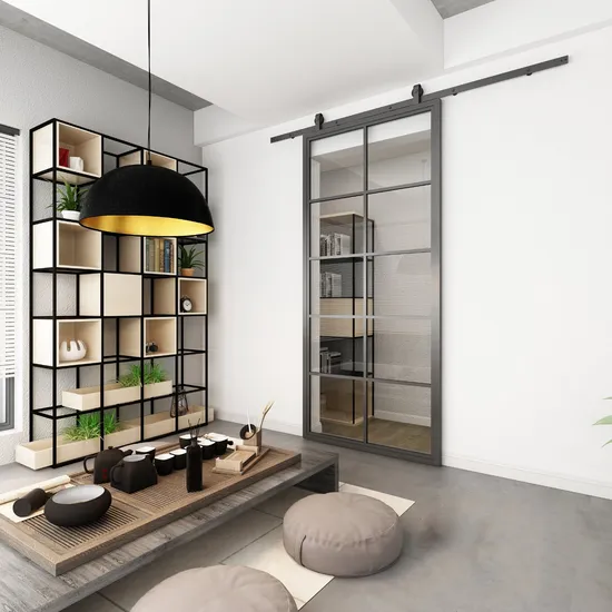 Interior Sliding Door with Steel Frame, Wholesale Sliding Door System