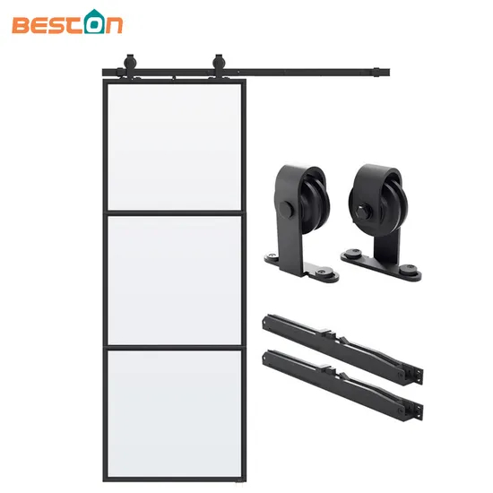 Mechanism Interior Mount Barn Door Hardware Kit Glass Sliding Barn Door