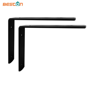 Extra Thick Rustic Black Iron Wall Mounted Rustic Iron L Brackets