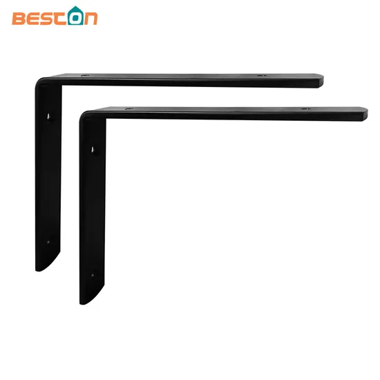 Extra Thick Rustic Black Iron Wall Mounted Rustic Iron L Brackets