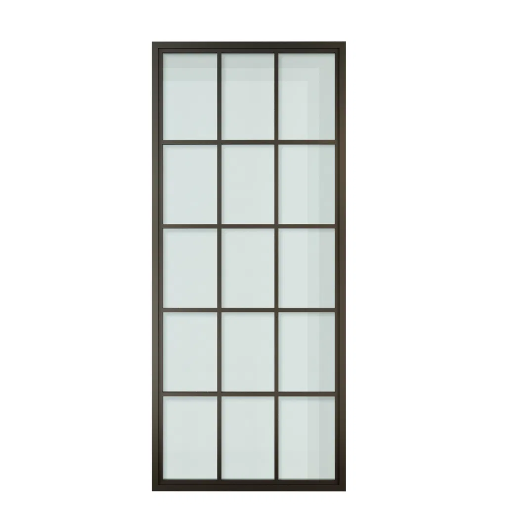 Interior 15-Lite Steel Frame Sliding Door, Wholesale French Style Sliding Door System