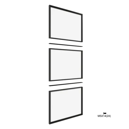 Cheap French Style Knocked Down Three Lites Clear Glass Sliding Barn Door