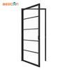 Fashion Metal Frame Clear Tempered Glass Swing Doors