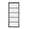 Black Steel Frame Swing Glass Door with Hinges for Interior Use