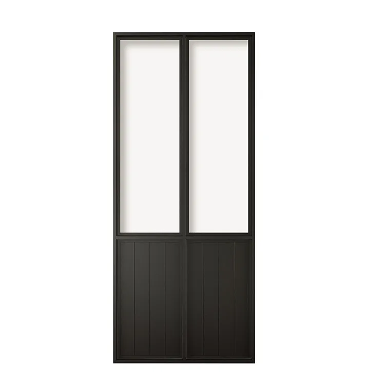 Steel Frame Sliding Glass Door Double Grid Door