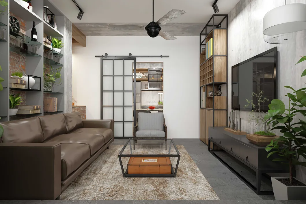 Steel Framed Sliding Glass Door Metal Bathroom Door Frame