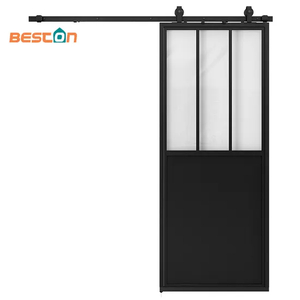 Steel Framed Sliding Glass Door Metal Bathroom Door Frame