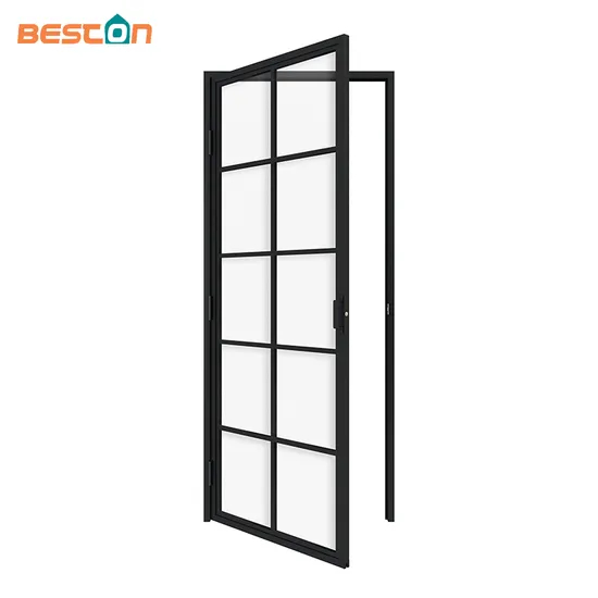Custom Steel Frame Glass Swing Door with Hardware