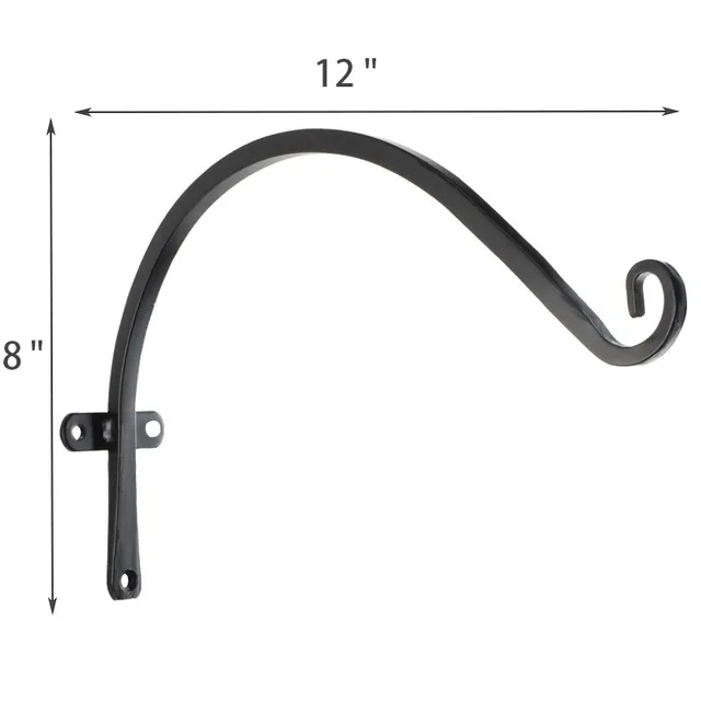 Outdoor Garden Metal Wall Hanging Plant Bracket Triangle Bracket with Rod