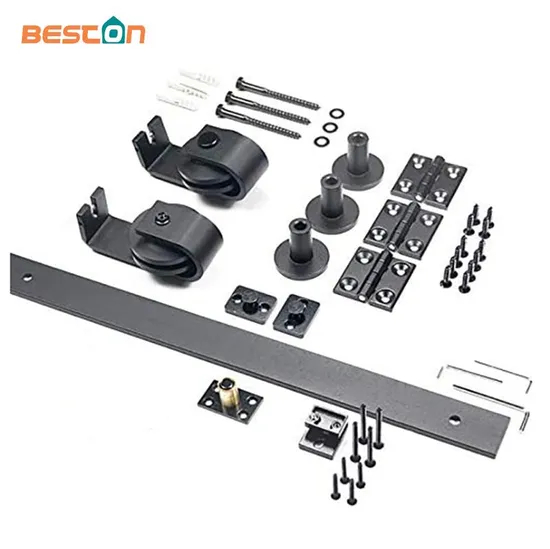 Bi-Folding Sliding Barn Door Hardware Flat Track Top Mount Roller Kit