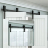 Saves Space Bi-Folding Sliding Barn Door Hardware Closet Rail Roller Accessory
