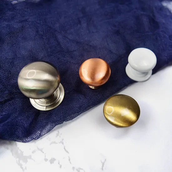Closet Wardrobe Kitchen Pull Drawer Knob Zinc Round Cupboard Gold Cabinet Knob
